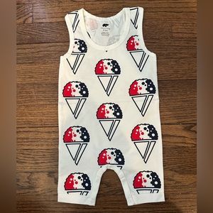NWT Monica + Andy Snow Cone Print Racerback Shortall